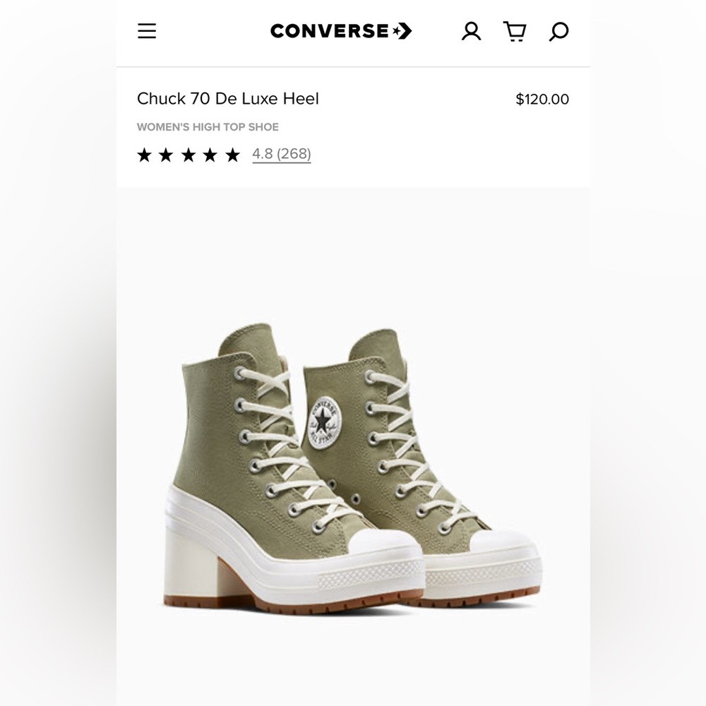 Converse Chuck 70 De Luxe Platform Shoes - Green